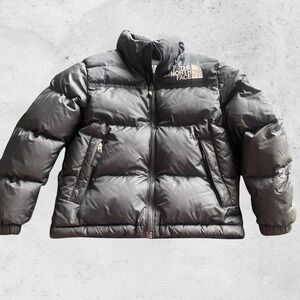 The North Face Kids Nuptse 700 Down Puffer Jacket Black Youth Small 7/8